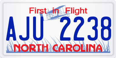 NC license plate AJU2238