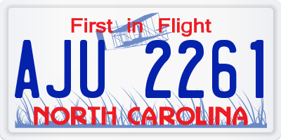 NC license plate AJU2261