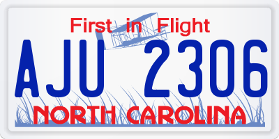 NC license plate AJU2306