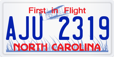 NC license plate AJU2319