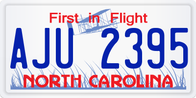 NC license plate AJU2395