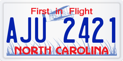 NC license plate AJU2421