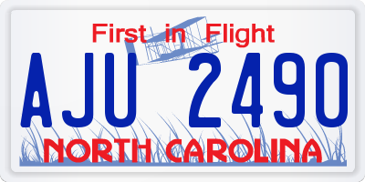 NC license plate AJU2490