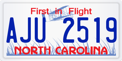 NC license plate AJU2519