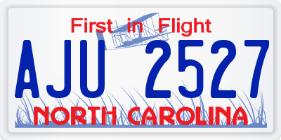 NC license plate AJU2527
