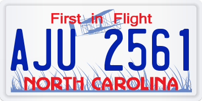 NC license plate AJU2561