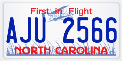 NC license plate AJU2566