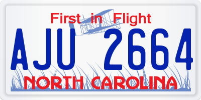 NC license plate AJU2664
