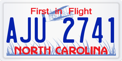 NC license plate AJU2741