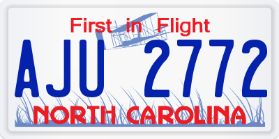 NC license plate AJU2772