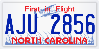 NC license plate AJU2856