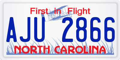 NC license plate AJU2866