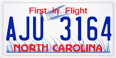 NC license plate AJU3164