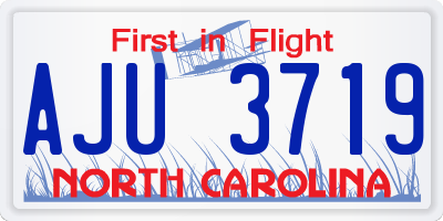 NC license plate AJU3719