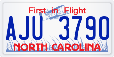 NC license plate AJU3790