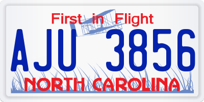 NC license plate AJU3856