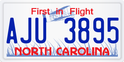 NC license plate AJU3895