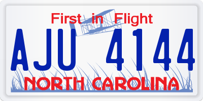 NC license plate AJU4144
