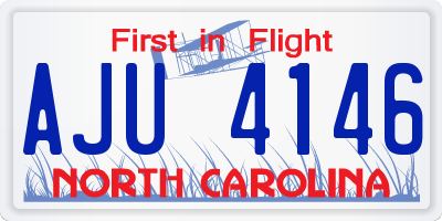 NC license plate AJU4146