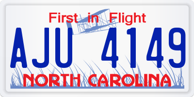 NC license plate AJU4149
