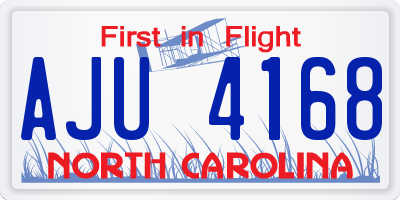 NC license plate AJU4168