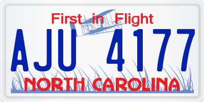 NC license plate AJU4177