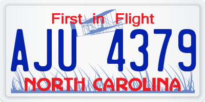 NC license plate AJU4379