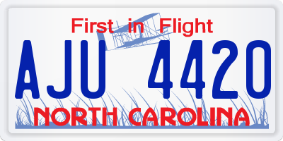 NC license plate AJU4420