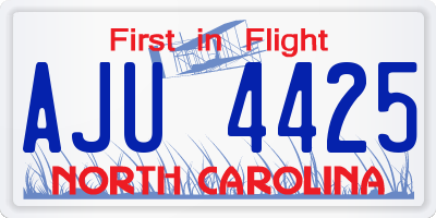 NC license plate AJU4425