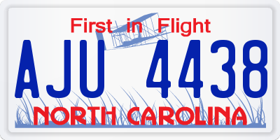 NC license plate AJU4438