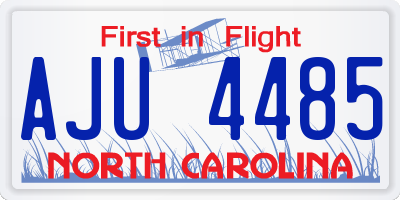 NC license plate AJU4485
