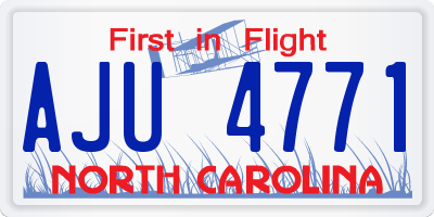 NC license plate AJU4771