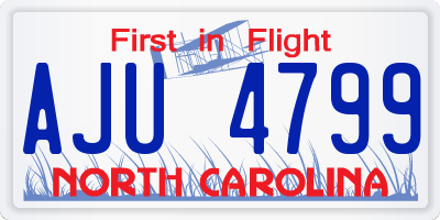 NC license plate AJU4799