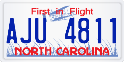 NC license plate AJU4811