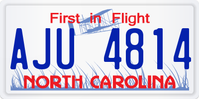 NC license plate AJU4814