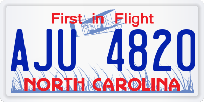 NC license plate AJU4820