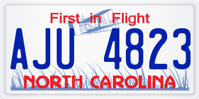 NC license plate AJU4823