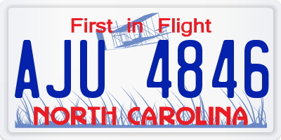 NC license plate AJU4846