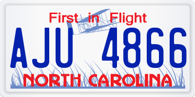 NC license plate AJU4866