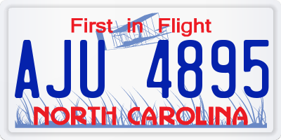 NC license plate AJU4895