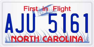 NC license plate AJU5161