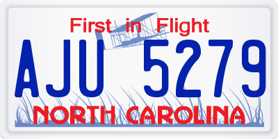 NC license plate AJU5279