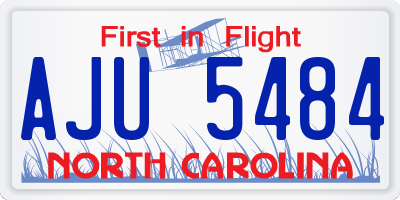 NC license plate AJU5484