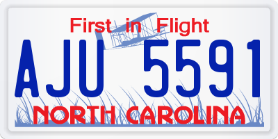 NC license plate AJU5591
