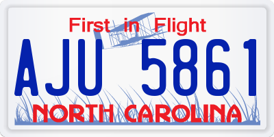 NC license plate AJU5861