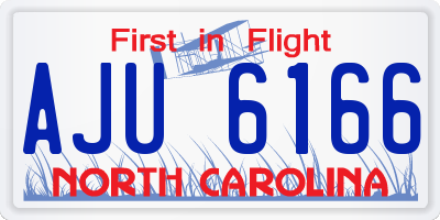 NC license plate AJU6166