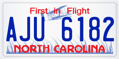 NC license plate AJU6182