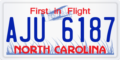 NC license plate AJU6187