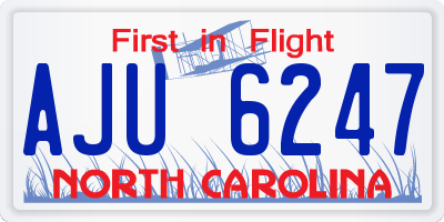 NC license plate AJU6247