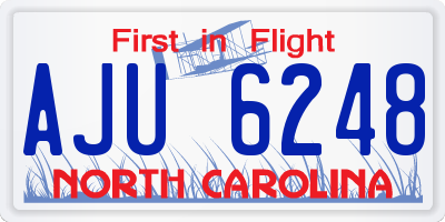 NC license plate AJU6248
